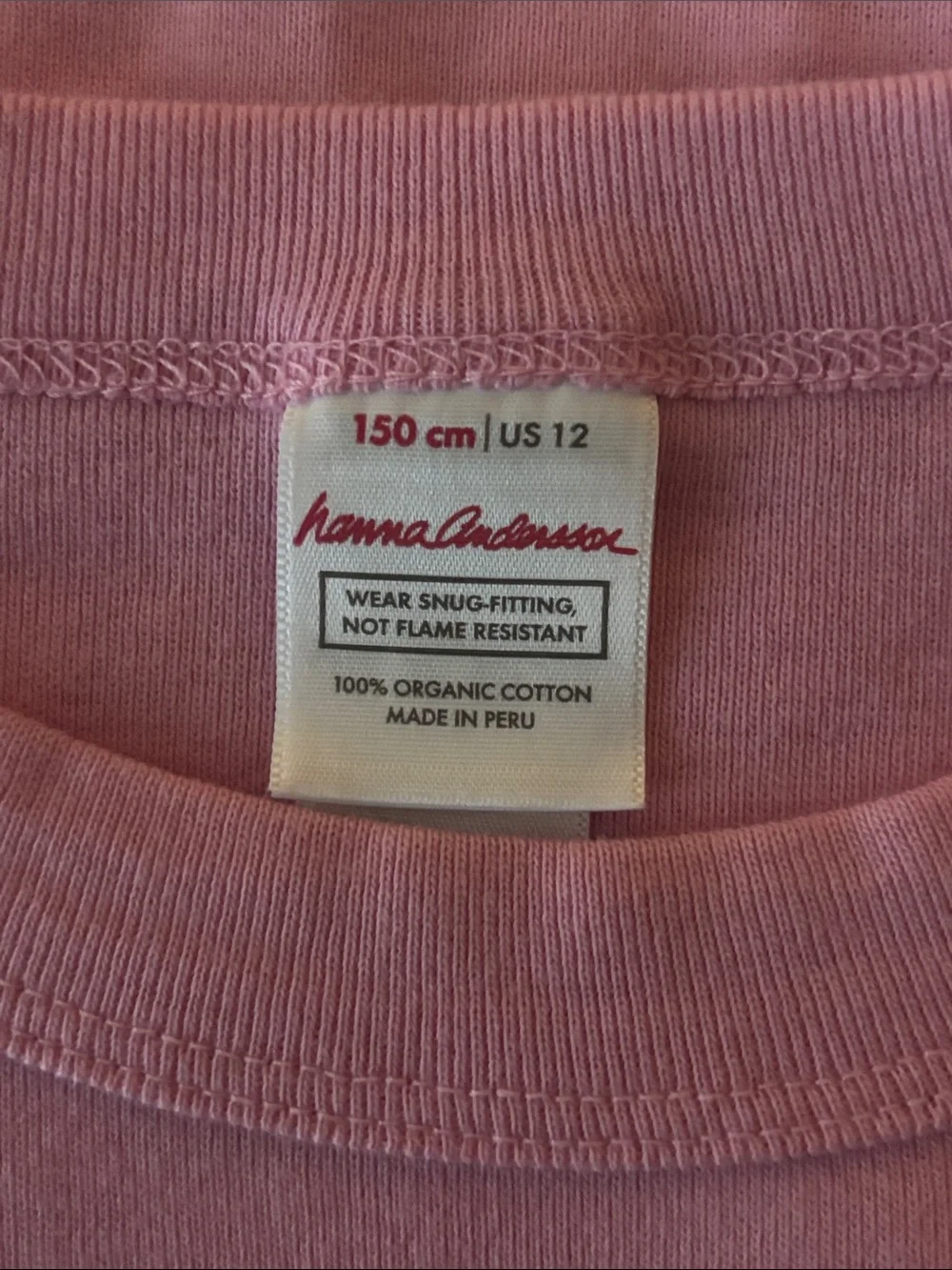 Hanna Andersson Pink Bunny Print Pajama Top